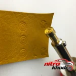 نمای جلو ابزار حکاکی چرم F-pro20 با 20 عدد کلیشه متنوع چیدمان صفحه و نشانگرها