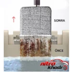 نمای جلو ست سطل و تی زمین شوی سالوت با کیفیت عالی طراحی و جزئیات کلیدی