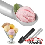 نمای جلو ابزار تزیین کیک جیوه ای مدل اسکوپ باکیفیت طراحی و جزئیات کلیدی