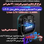 نمای جلو چراغ اضطراری W8129 با نور چند رنگ و قابلیت های ویژه چیدمان صفحه و نشانگرها
