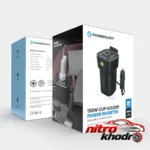 نمای جلو مبدل برق خودرو پاورولوجی با خروجی دوگانه USB-C طراحی و جزئیات کلیدی