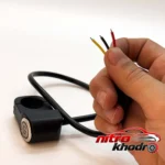 نمای جلو کلید فرمان موتور سیکلت LED با خروجی سه سیمه طراحی و جزئیات کلیدی