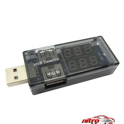 نمایشگر ولتاژ USB - نمای جلو - طراحی و جزئیات کلیدی