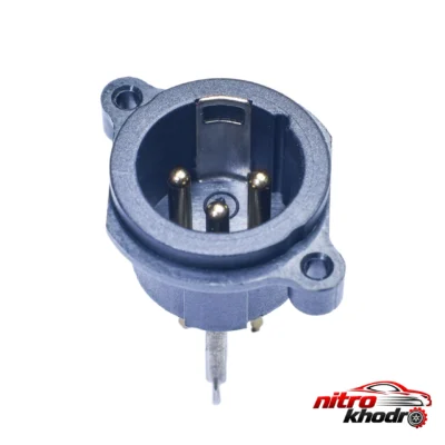 جک نر XLR اصل - نمای جلو - طراحی و جزئیات کلیدی