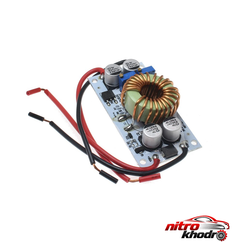 ماژول مبدل DC-DC افزاینده مدل 250W مبدل DC-DC افزاینده - نمای جلو - طراحی و جزئیات کلیدی