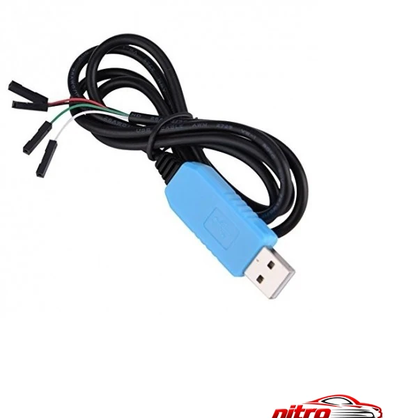 کابل مبدل usb به سریال TTL مدل PL۲۳۰۳ta اصل کابل usb به سریال - نمای جلو - طراحی و جزئیات کلیدی