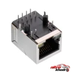 کانکتور RJ45 مادگی - نمای جلو - طراحی و جزئیات کلیدی