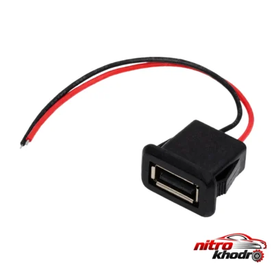سوکت USB-A مادگی - نمای جلو - طراحی و جزئیات کلیدی