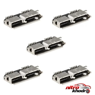 کانکتور USB مادگی - نمای جلو - طراحی و جزئیات کلیدی