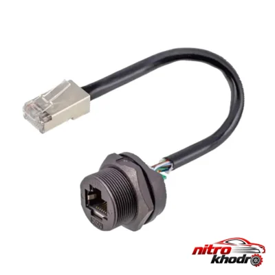 کانکتور RJ-45 اصل - نمای جلو - طراحی و جزئیات کلیدی