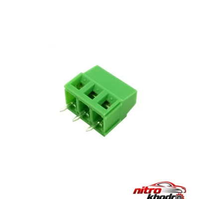 ترمینال سه پین KF-128 - نمای جلو - طراحی و جزئیات کلیدی