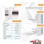 نمای بسته بندی محافظ کنترل ولتاژ و آمپر برق ورودی جی بی اچ مدل 63A سه فاز برچسب و بسته بندی