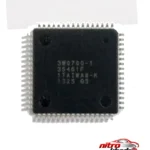 نمای بسته بندی آی سی ریزپردازنده اتمل مدل ATMEGA۶۴A اصل برچسب و بسته بندی