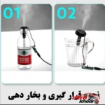 نمای بسته بندی ماژول بخور سرد رطوبت ساز مدل پیزو Micro USB کد 5v برچسب و بسته بندی