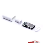 نمای بسته بندی سوکت نری USB-C مدل 4Pin-white بسته ۵ عددی برچسب و بسته بندی