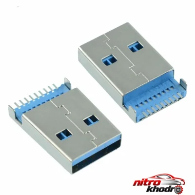 نمای بسته بندی کانکتور نری USB-۳ مدل ۹Pin-۱۸۰.Degree اصل برچسب و بسته بندی