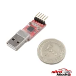 نمای جزئیات ماژول مبدل USB به سریال مدل CP۲۱۰۲ اصل پرداخت و جزئیات مواد