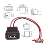 نمای جزئیات سوکت روپنلی مادگی USB-A مدل پرداخت و جزئیات مواد