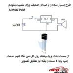 نمای جزئیات آی سی مدل UM۶۶ کد TVM بسته ۲ عددی اصل پرداخت و جزئیات مواد