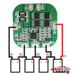 نمای کناری ماژول محافظ شارژ باتری لیتیومی ۴ سل مدل HX-۴S اصل پروفایل و ساختار