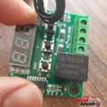 نمای کناری ماژول ترموستات کنترل دما دستگاه جوجه کشی مدل W۱۲۰۹ اصل پروفایل و ساختار