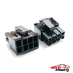 نمای کناری سوکت مادگی ۸ پین مدل PCIe-۶+۲F بسته ۱۰ عددی اصل پروفایل و ساختار