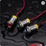 نمای جزئیات چراغ سیگنال مدل ۳V-۶V RED ۱۲mm اصل حرکت و نصب پشتی